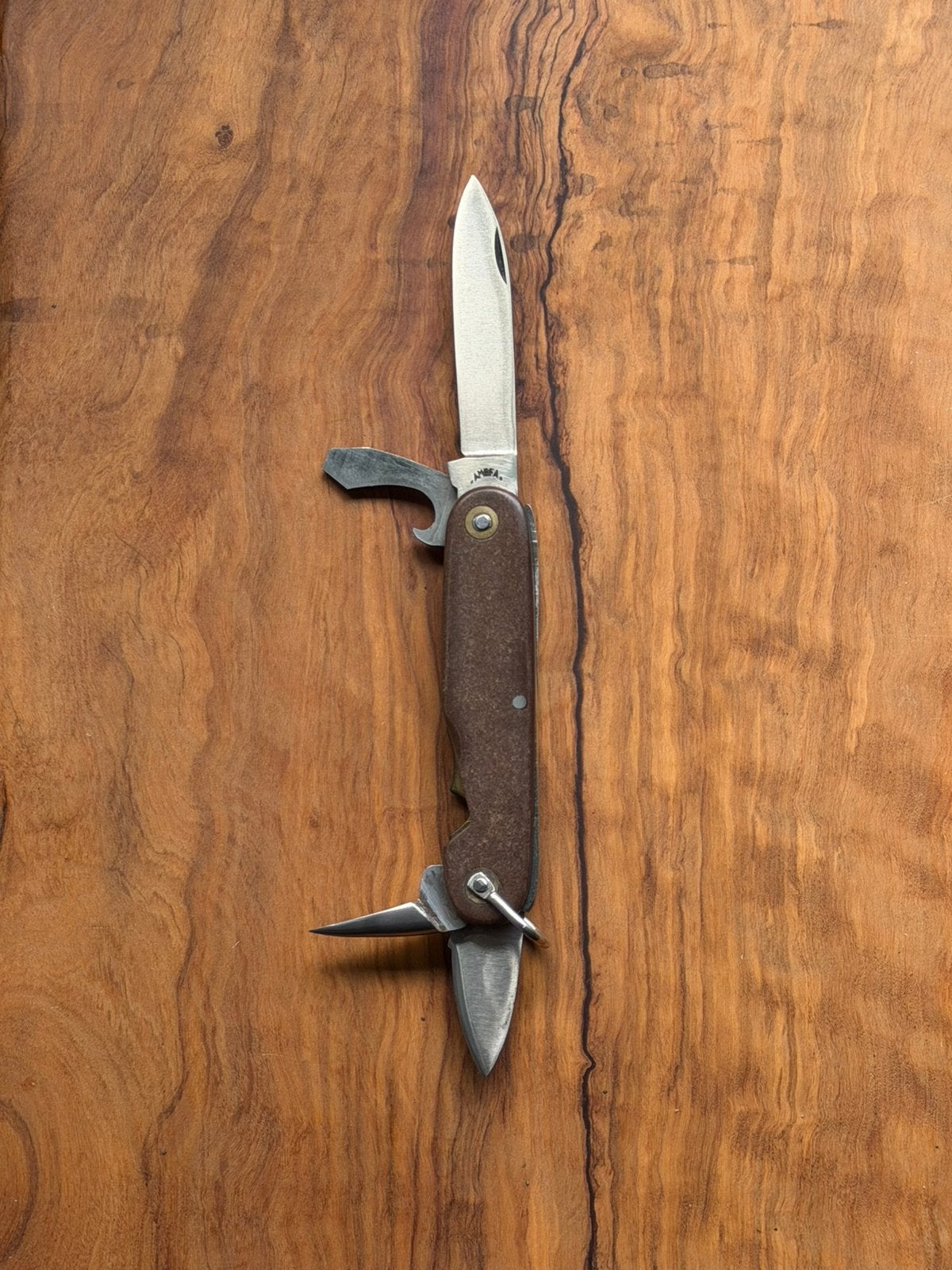 ZAKMES | Uniek AMEFA Vintage Bruin 4-bladig Zakmes (NIEUW), Verzenden