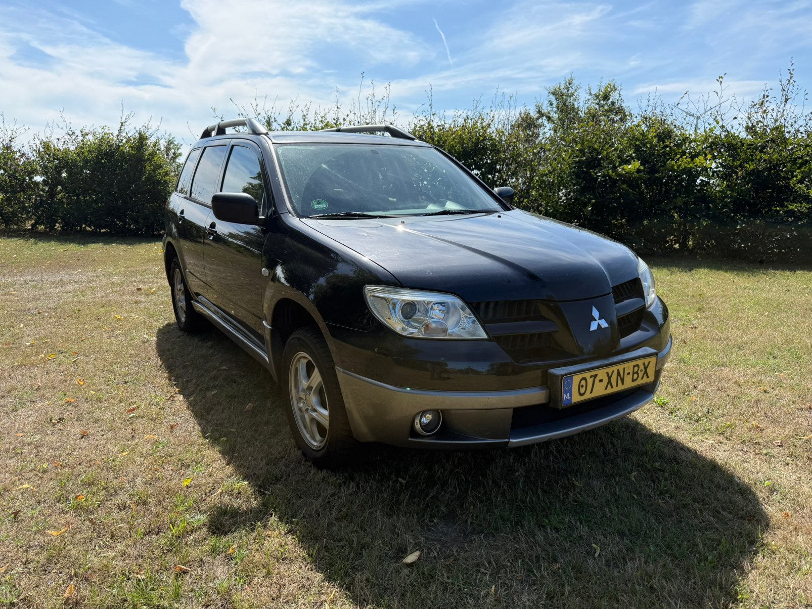Mitsubishi Outlander 2.0 MPI 2WD 2007 Zwart, Auto's, Voorwielaandrijving, Outlander, Zwart, 4 cilinders