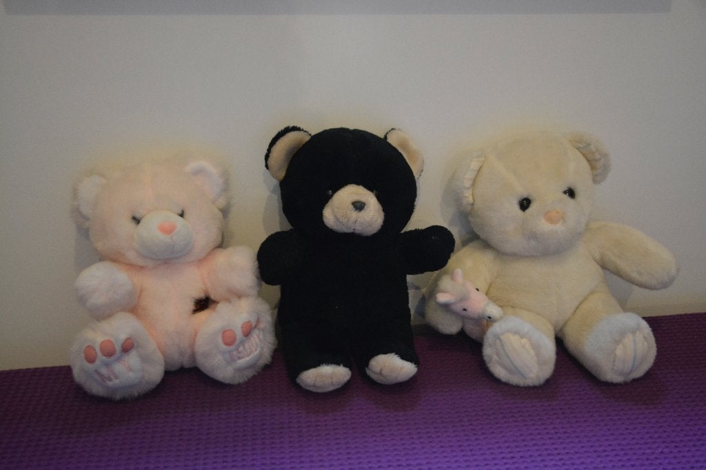 teddybeer van my teddy/zwarte beer /beer rammelaar per stuk, Ophalen of Verzenden, Zo goed als nieuw, Meerkleurig, Beer