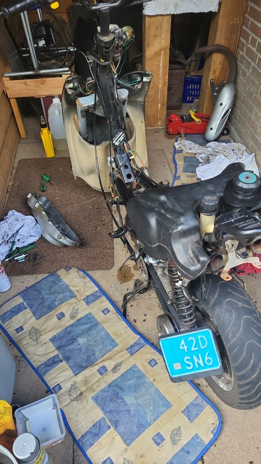 Peugeot Vivacity project met veel onderdelen, Fietsen en Brommers, Ophalen, Gebruikt, Peugeot