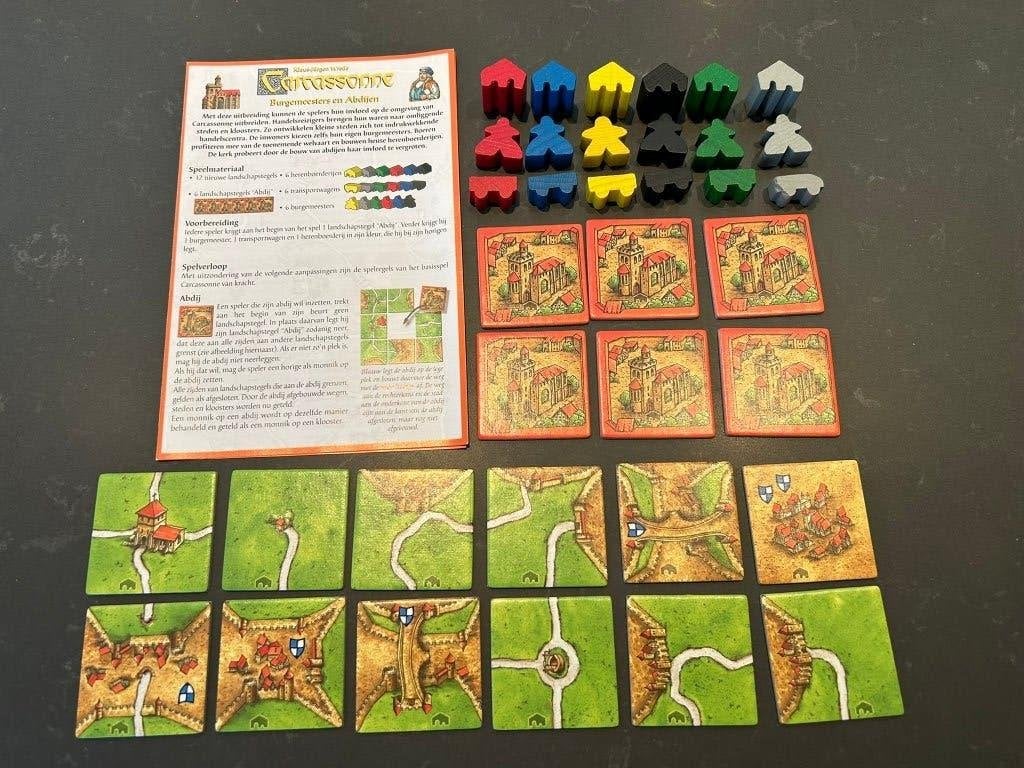 Carcassonne Uitbreiding: Burgemeesters en Abdijen, Vijf spelers of meer, Ophalen of Verzenden, Gebruikt, 999 Games b.v.