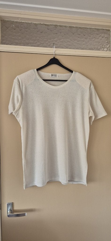 Dames t-shirt crème, maat L, Kleding | Dames, Beige, Maat 42/44 (L), Ophalen of Verzenden, Zo goed als nieuw