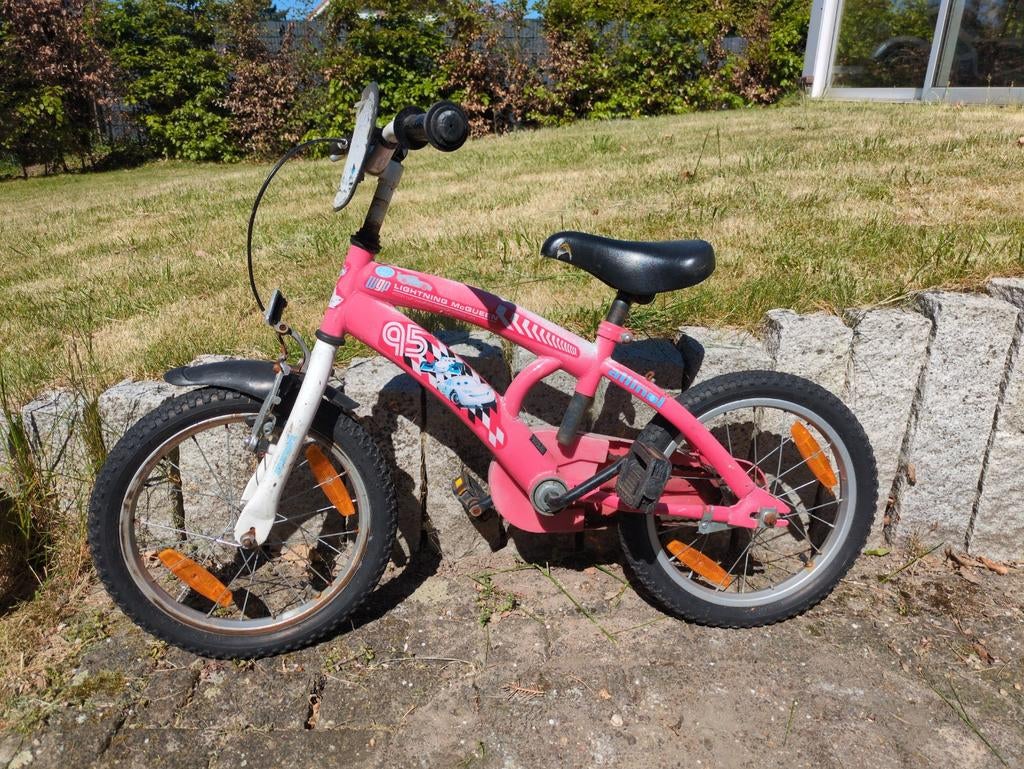 Lightning McQueen Cars kinderfiets 16 inch, Velgrem, Cars, Ophalen of Verzenden, 16 tot 20 inch