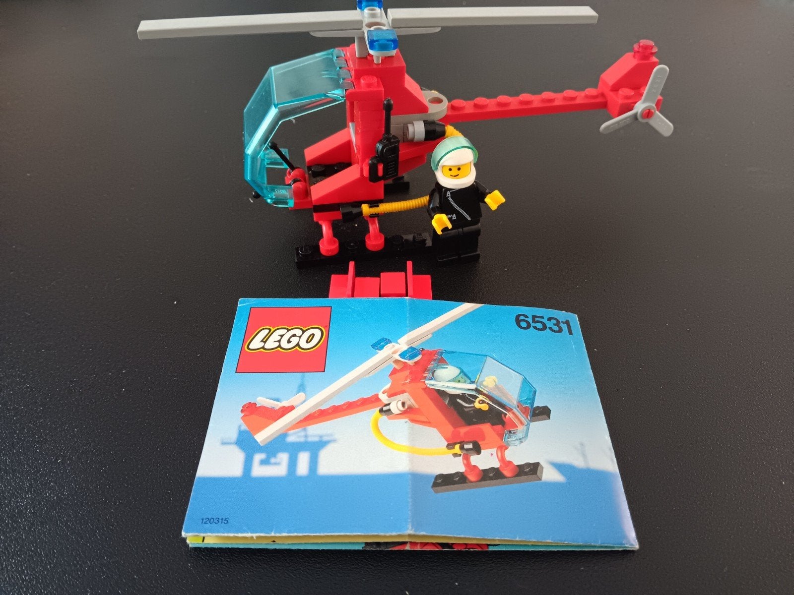 LEGO City Helikopter 6531 met piloot en instructieboekje, Ophalen of Verzenden, Zo goed als nieuw, Overige merken