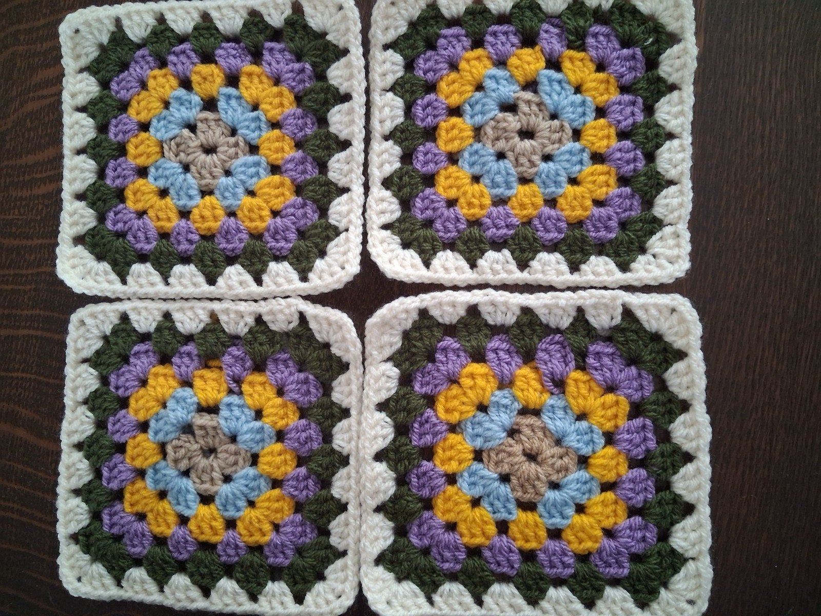 Granny square lapjes 14x14 cm, Ophalen of Verzenden, Nieuw, Haken, Wol of Garen