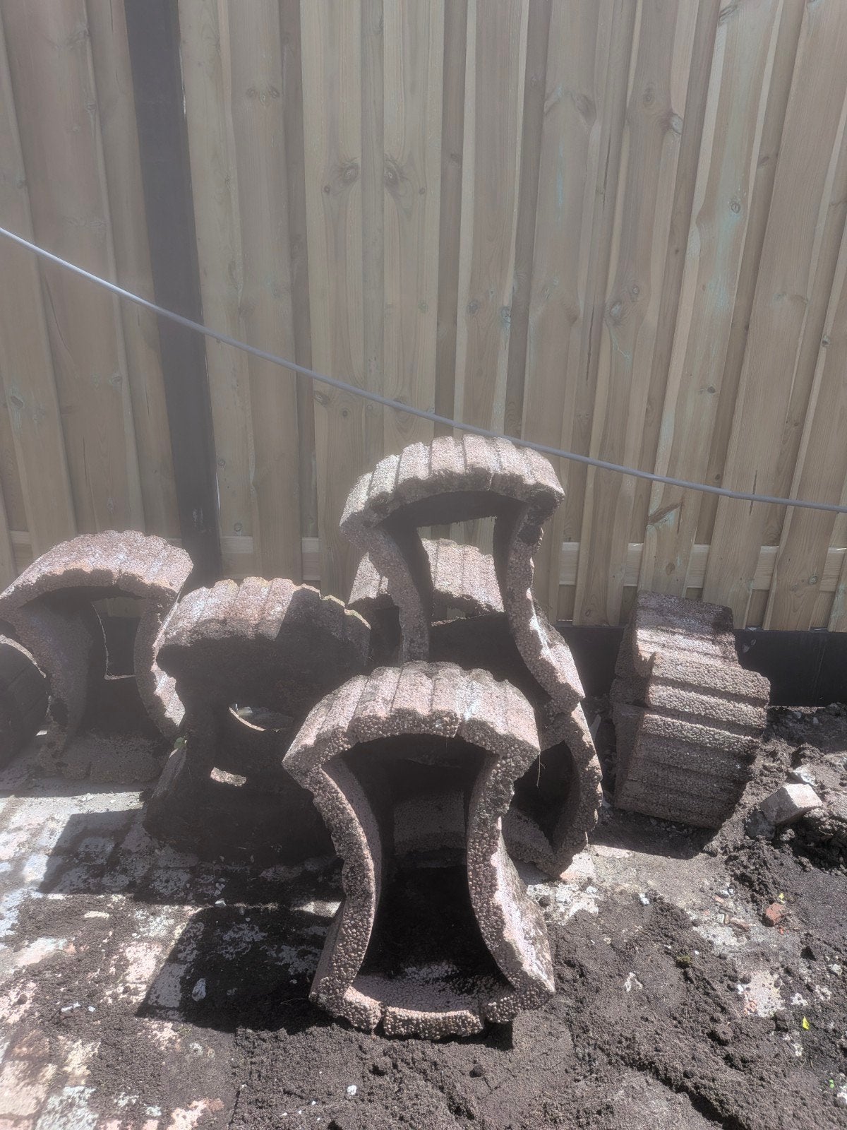 Betonnen bloembakken voor tuin of balkon, Ophalen, Gebruikt, Minder dan 60 cm, Balkon