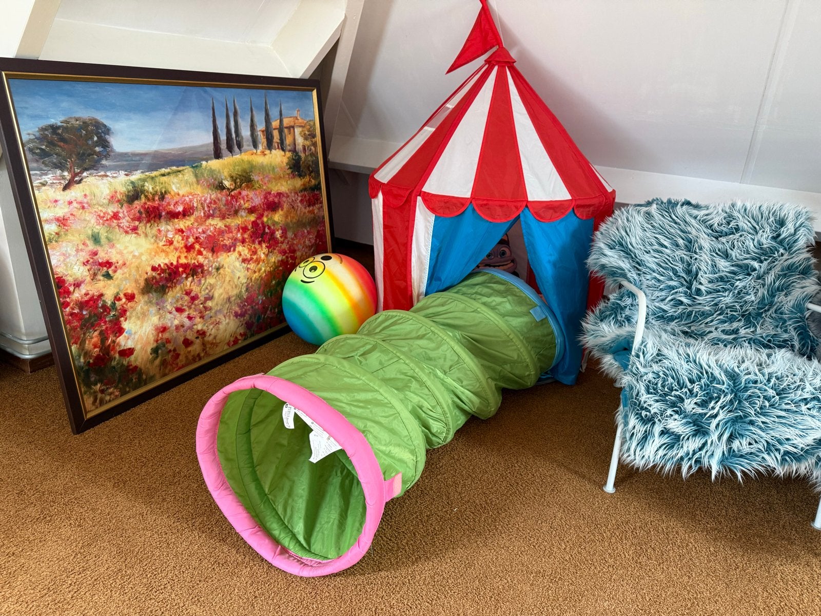 Speelset voor kinderen: tent, tunnel en bal, Ophalen, Gebruikt, Overige materialen