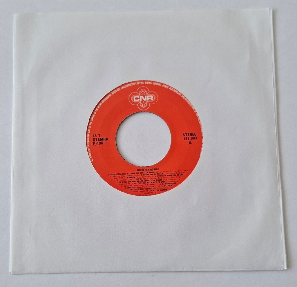 Rubberen Robbie – De Nederlandse Sterre Die Strale Overal, Cd's en Dvd's, Vinyl Singles, Gebruikt, Ophalen of Verzenden, Overige typen