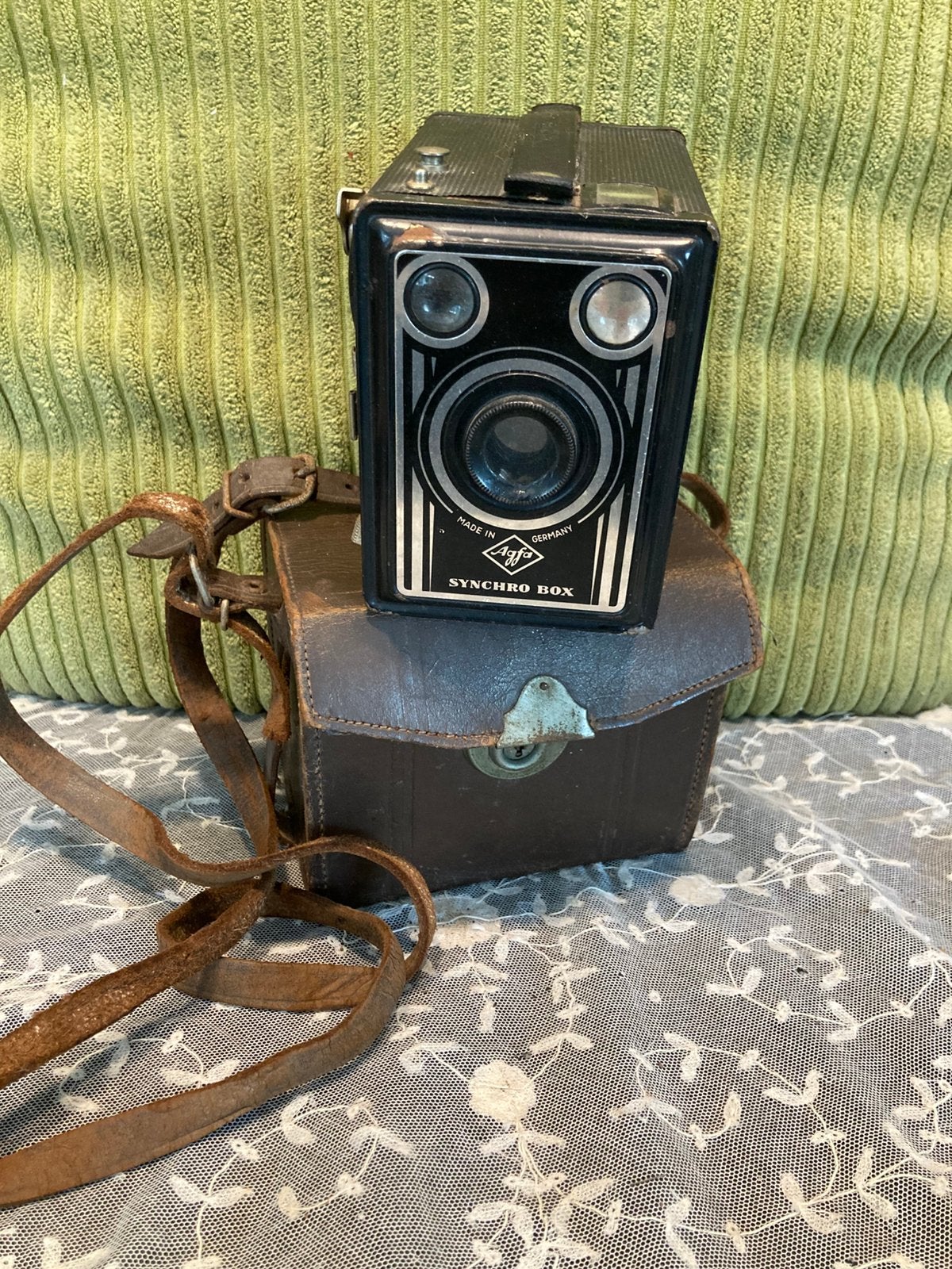 Vintage Agfa Synchro box, fotocamera (290726), Ophalen of Verzenden, Gebruikt, Compact, Overige Merken