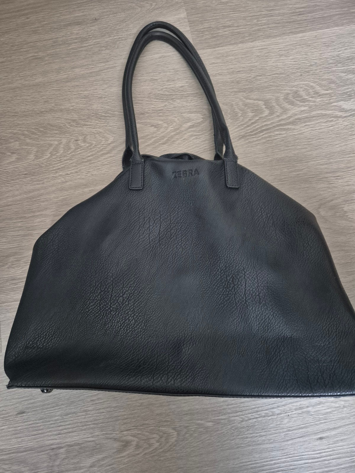 Zwarte Zebra shopper / handtas, Ophalen of Verzenden, Zo goed als nieuw, Zwart, Shopper