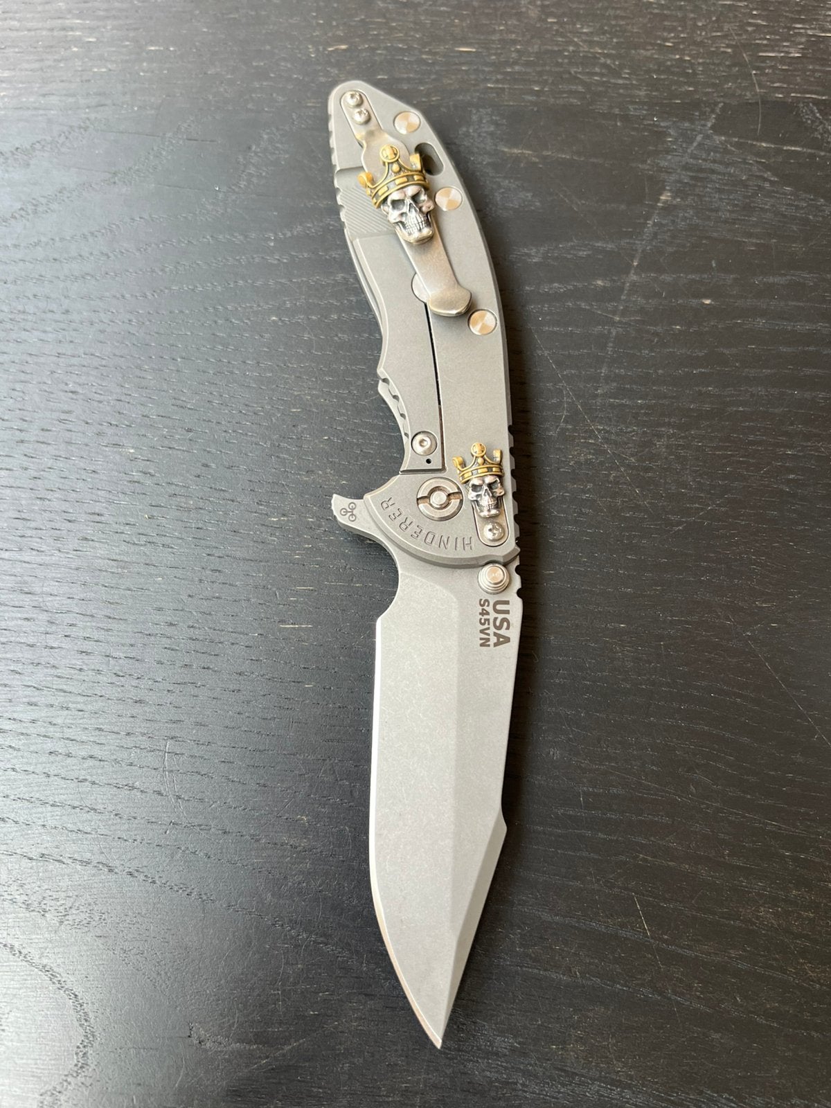 Hinderer XM18 3.5 S45VN Harpoon Spanto working finish CUSTOM, Ophalen of Verzenden, Overige soorten, Amerika, Overige typen