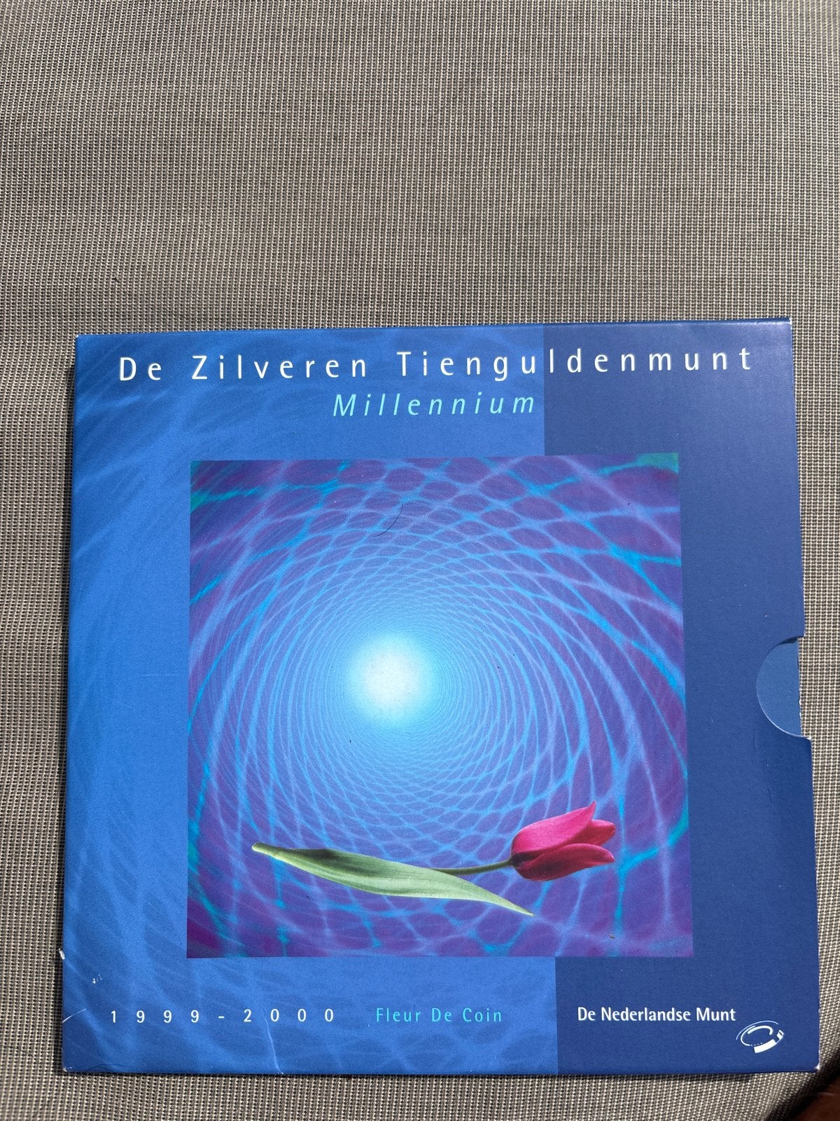 Zilveren Tienguldenmunt Millennium 1999-2000 Fleur De Coin, Koningin Beatrix, Zilver, Ophalen of Verzenden, Losse munt