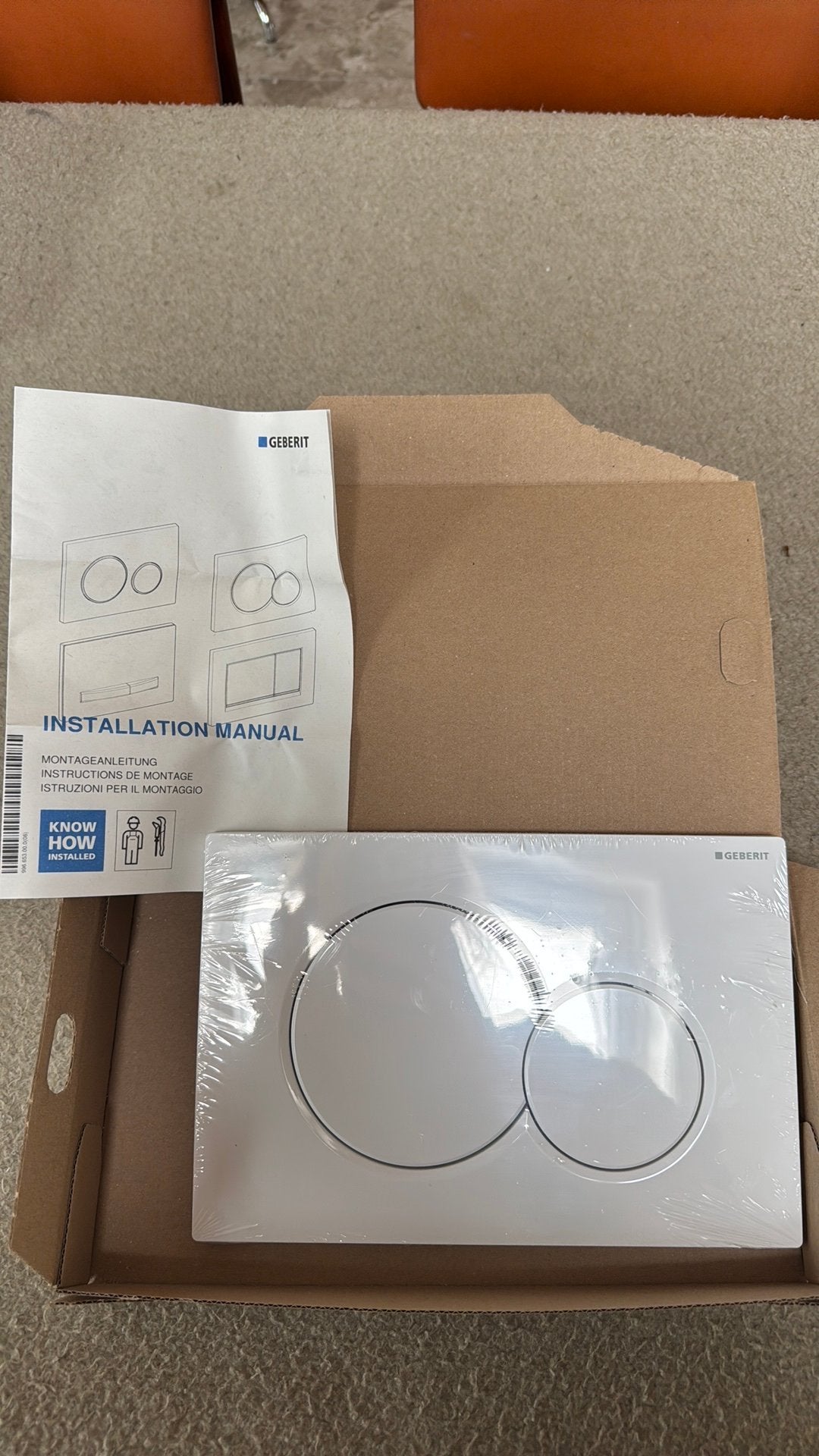 Nieuw! Witte Geberit Sigma01 bedieningsplaat, Ophalen of Verzenden, Nieuw, Toilet