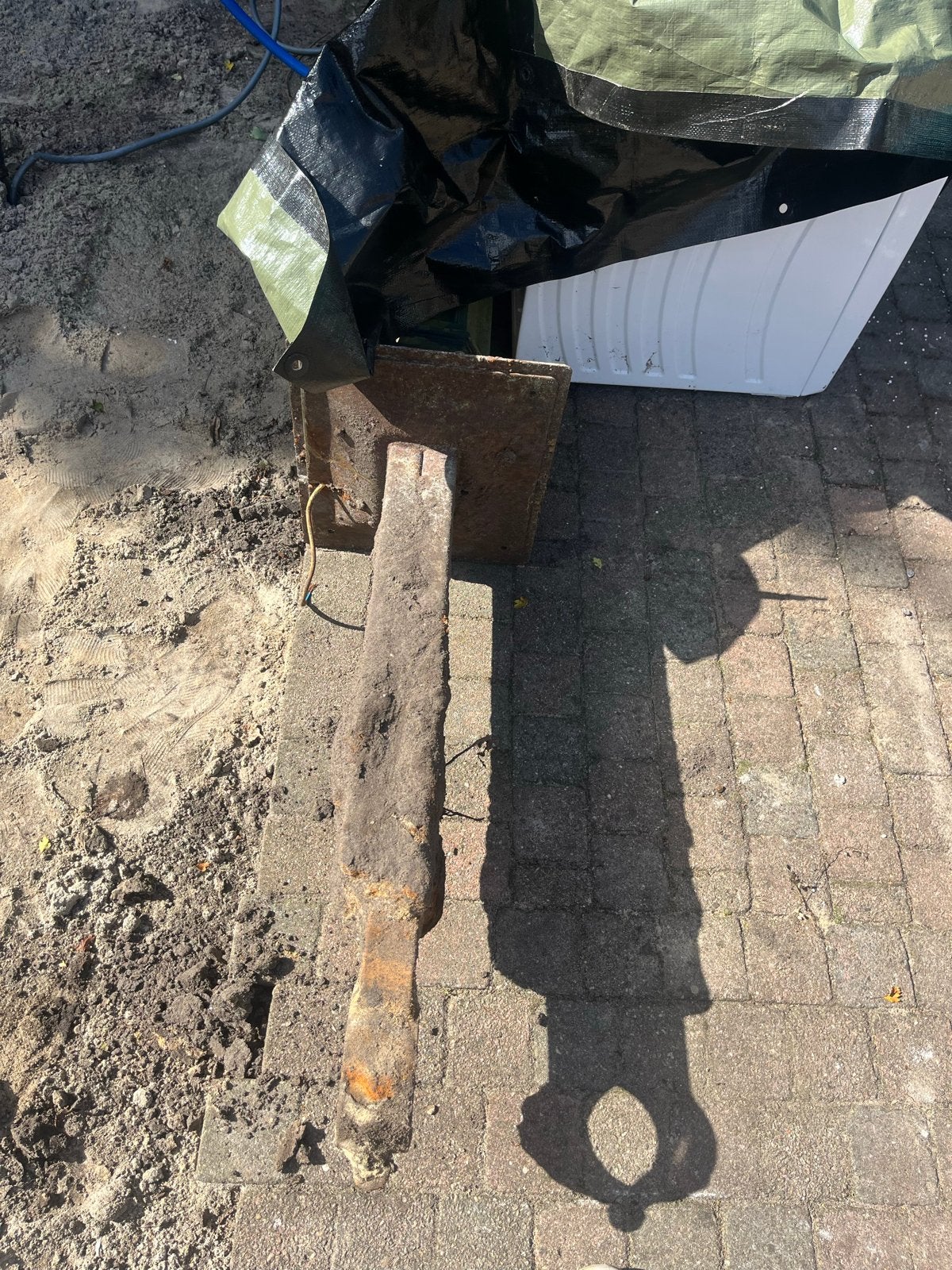 Antieke lantaarnpaal zonder kap - decoratief object, Ophalen