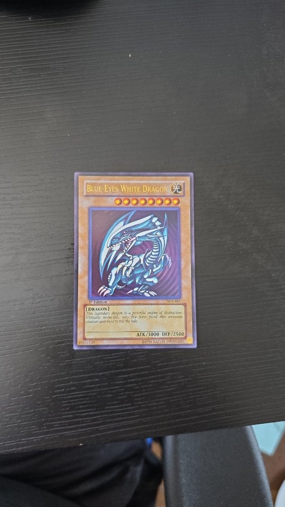 Blue Eyes White Dragon - 1st edition, Ophalen of Verzenden, Zo goed als nieuw, Losse kaart