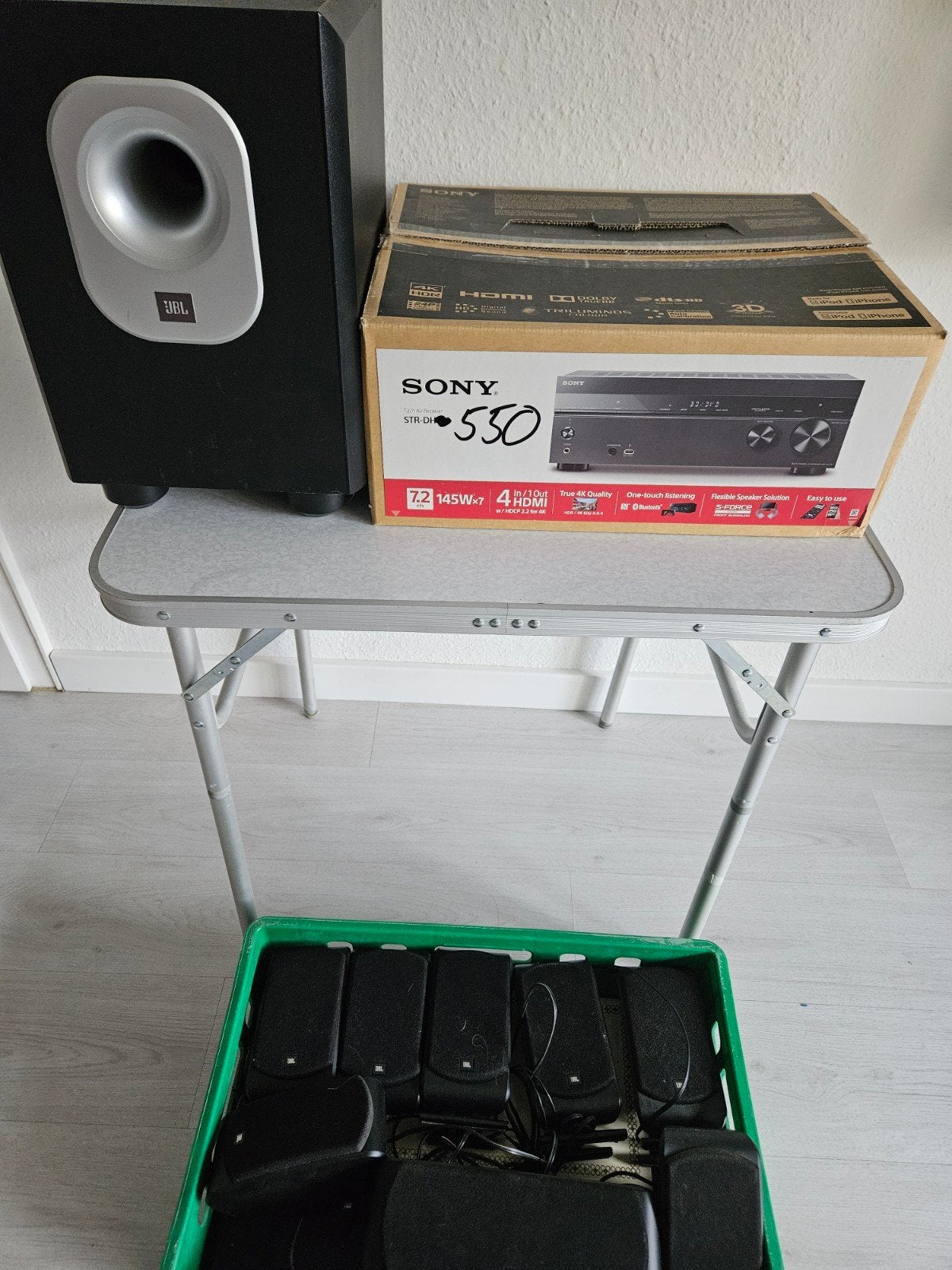 Sony receiver met JBL boxen, Ophalen of Verzenden, Gebruikt, Overige merken