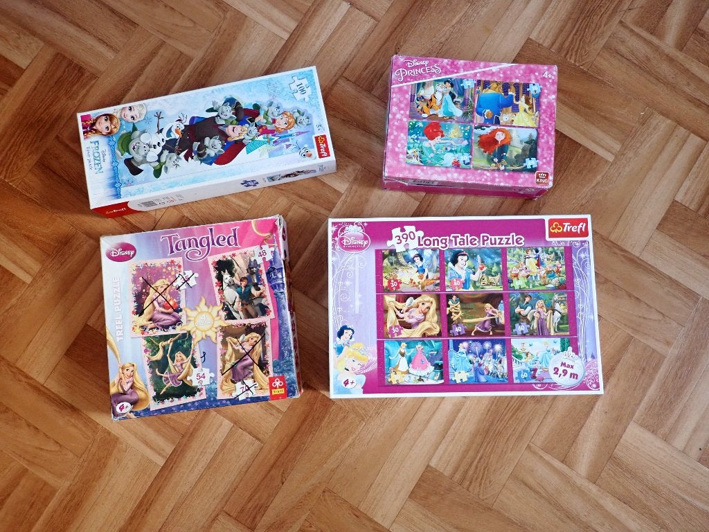 Disney puzzels en spellen, Ophalen, 10 tot 50 stukjes, Gebruikt, 4 tot 6 jaar