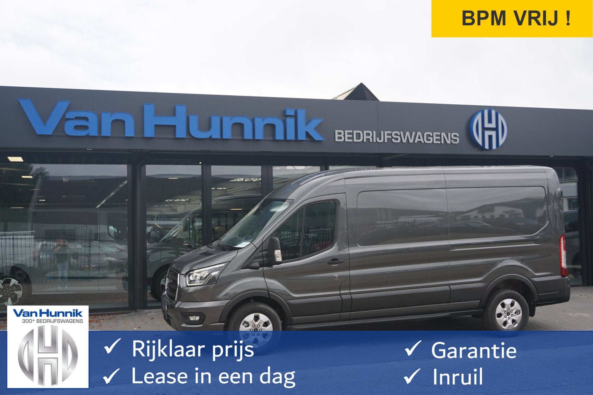 Ford Transit 350L L3H2 Limited AUT-10 RWD 165PK BPM VRIJ 3.5, Auto's, Achterwielaandrijving, 4 cilinders, Bedrijf, Diesel