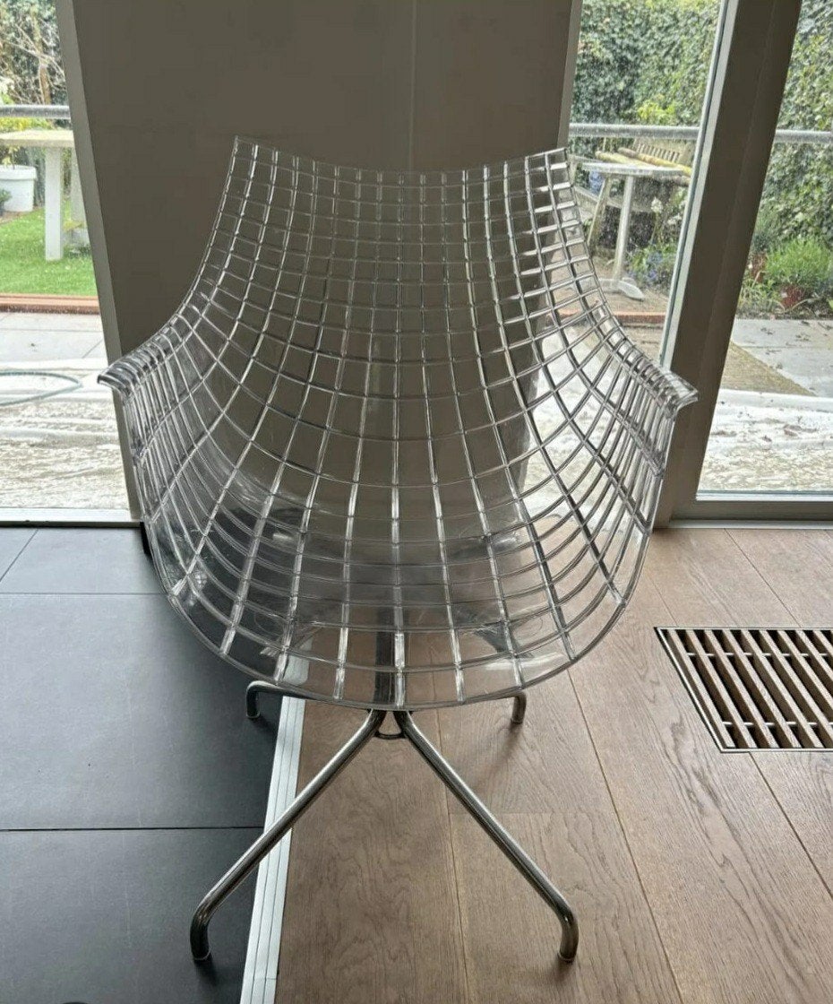5x Driade Meridiana stoelen - ook per stuk te koop, Overige kleuren, Modern, Design, Transparant, Ophalen of Verzenden, Zo goed als nieuw