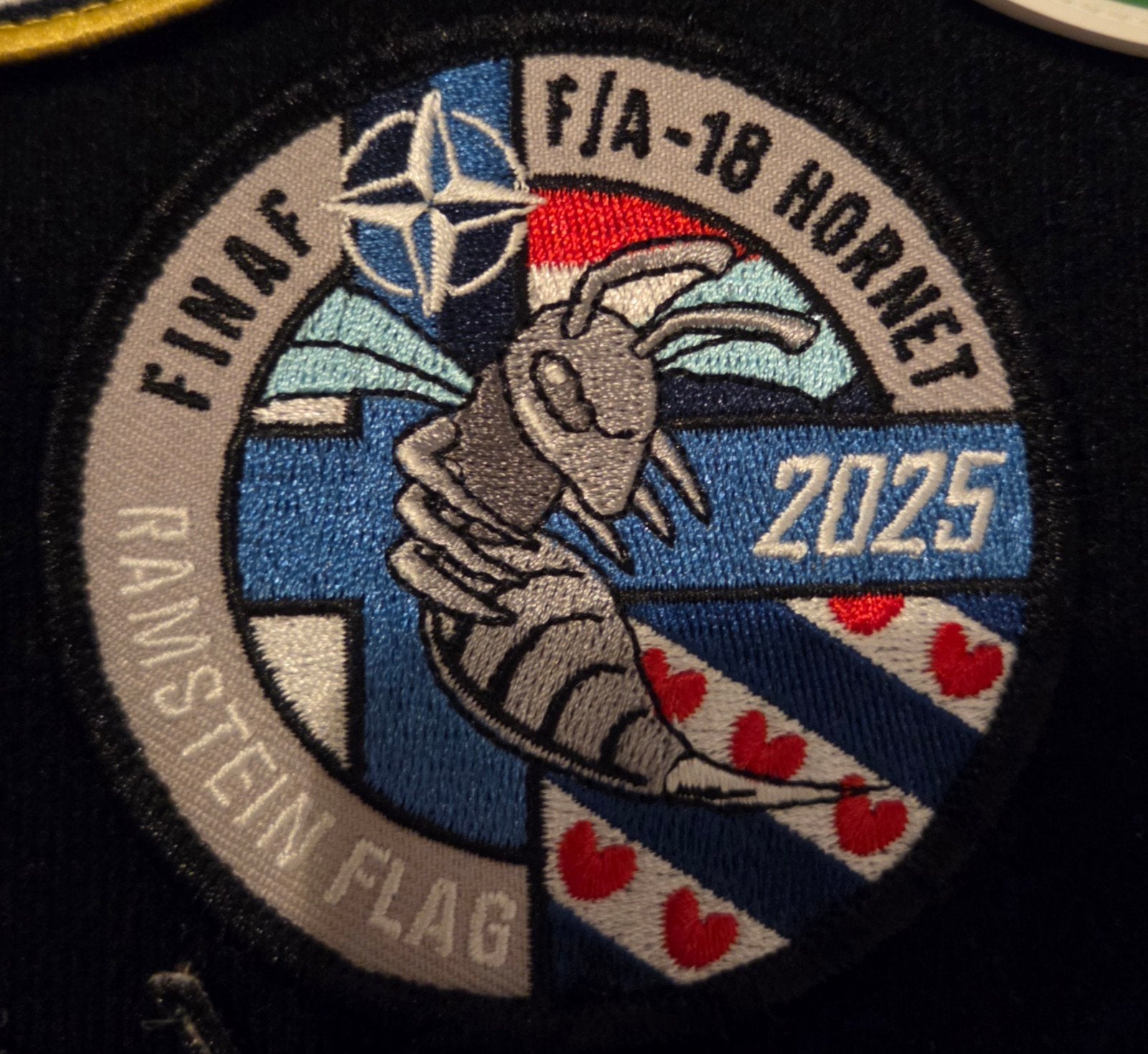 Ramstein flag 2025 patch Finland, Verzamelen, Speldjes, Pins en Buttons, Ophalen of Verzenden, Zo goed als nieuw