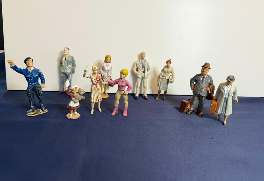 Vintage LGB Figuren 10 stuks Passagiers (Preiser / Pola), Ophalen of Verzenden, Gebruikt