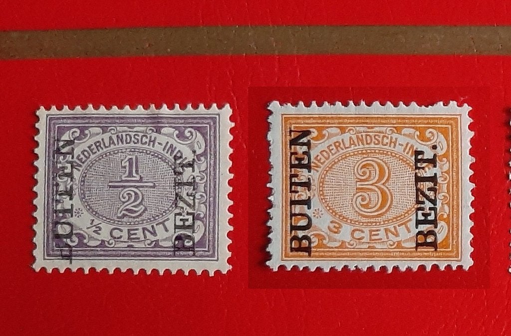 1908 Nederlands-Indië Opdruk Buiten Bezet Nr. 81 en Nr. 85, Ophalen, Nederlands-Indië