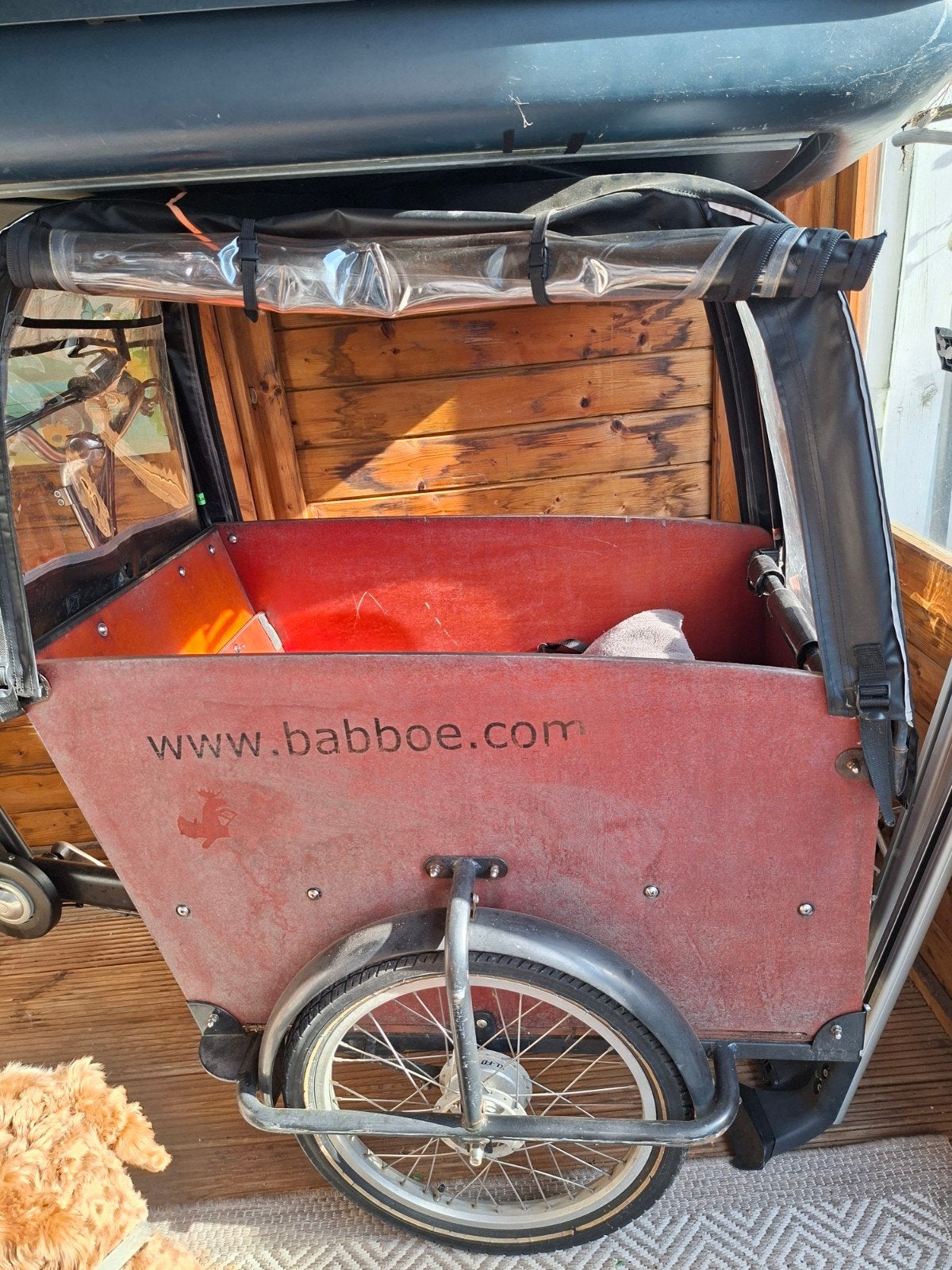 Babboe bakfiets met huif, Fietsen en Brommers, Fietsen | Bakfietsen, Overige merken, Gebruikt, Huif, Ophalen of Verzenden