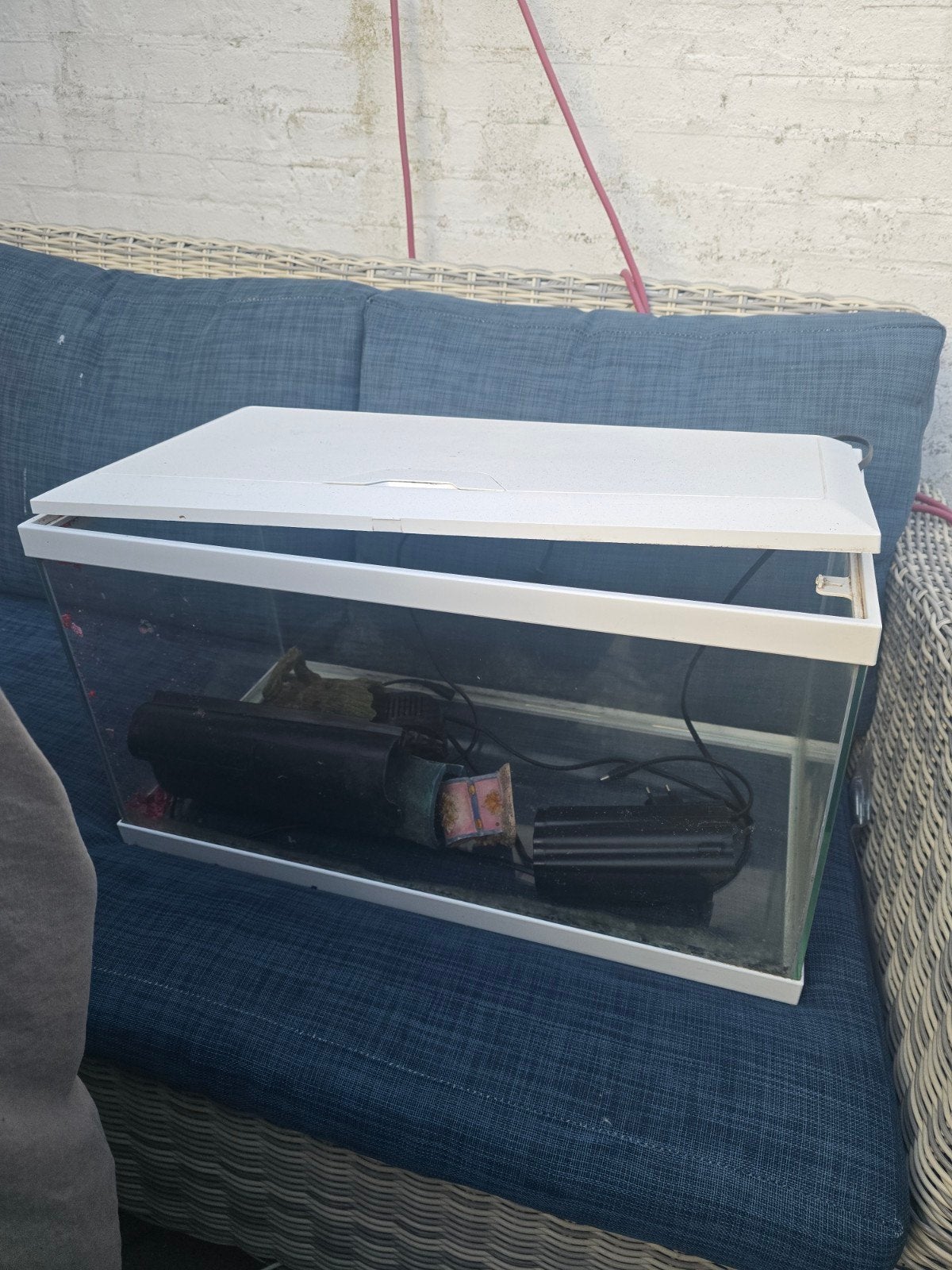Aquarium + filterpomp, Ophalen, Minder dan 100 cm, Wit, Nieuw