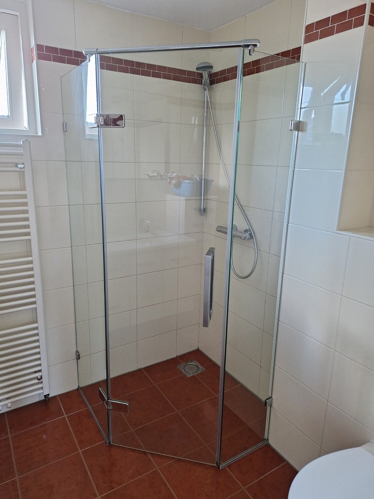 Glazen douchedeuren 190cm hoog voor douchehoek 96x96cm, Ophalen, Gebruikt, Glas, Douche