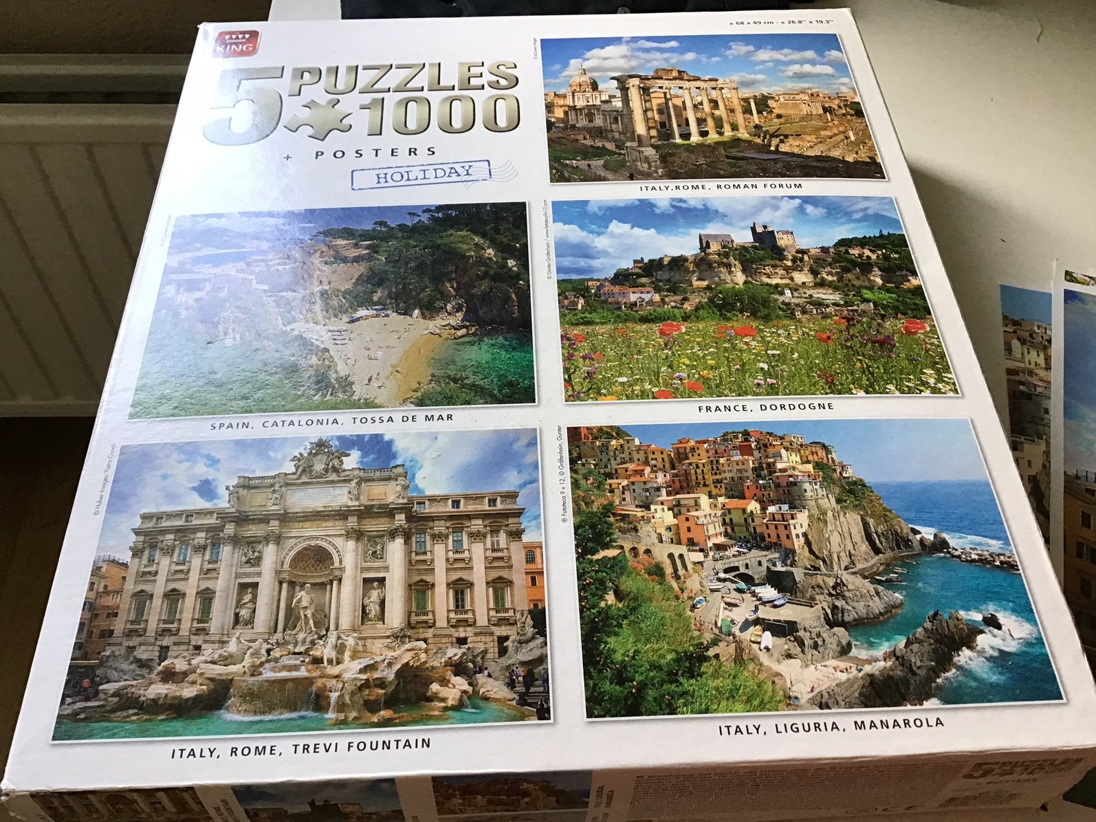 Legpuzzels 5 x1000 st in een doos king izgst, Ophalen of Verzenden, 500 t/m 1500 stukjes, Zo goed als nieuw