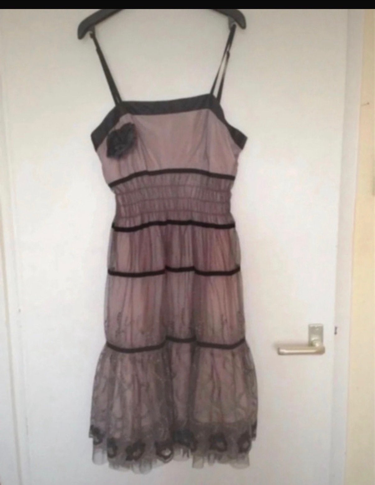 Dames jurk, avond jurk, zomer jurk, Maat 38/40 (M), Bruin, Nieuw, Cocktailjurk