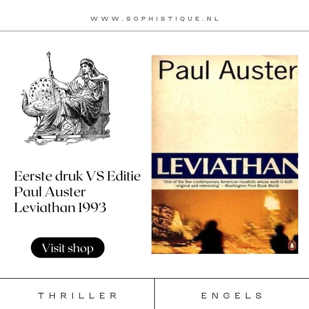 Eerste druk UK Editie Paul Auster | Leviathan 1993, Ophalen of Verzenden, Zo goed als nieuw