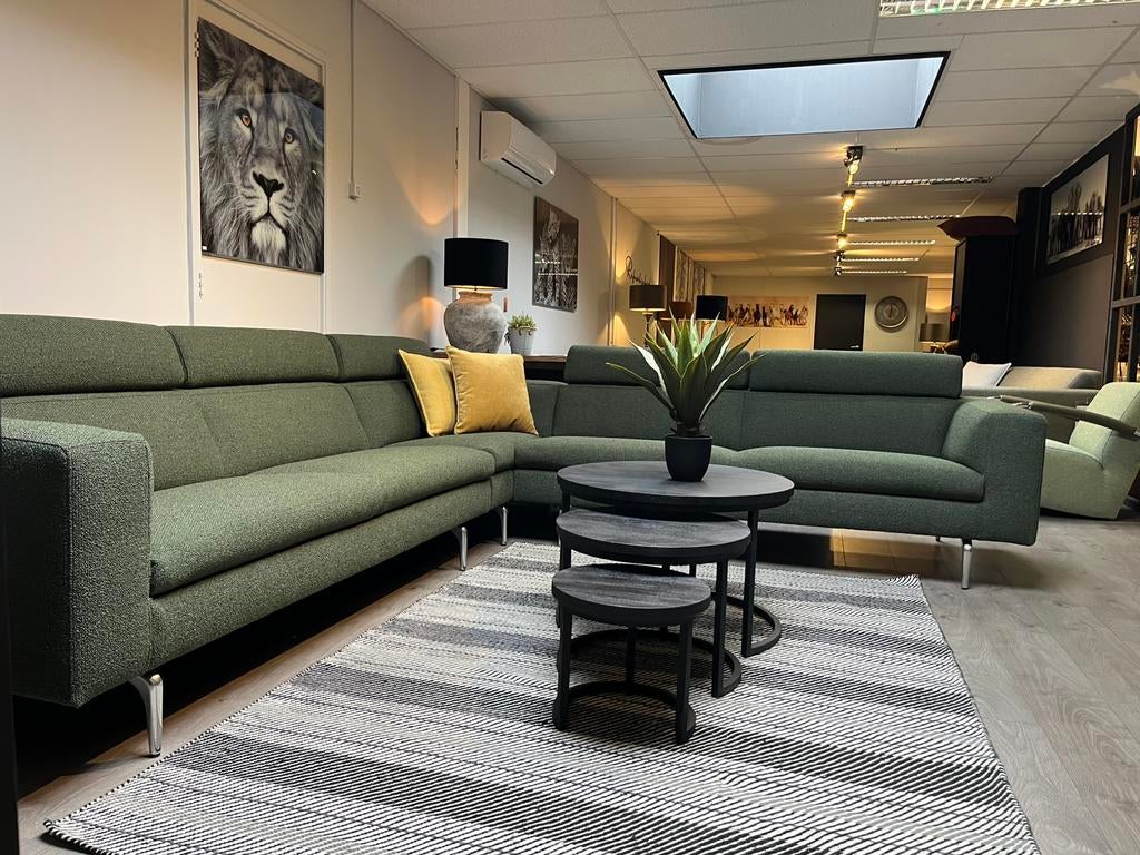 Leolux Horatio ploegstof Monza, Leolux artifort design on stock rolf benz montis, Overige maten, Hoekbank, 300 cm of meer