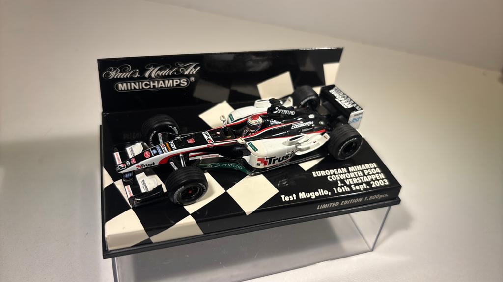 F1 minardi cosworth ps04 j. Verstappen 2003 minichamps 1.43, Auto, Ophalen of Verzenden, MiniChamps, A