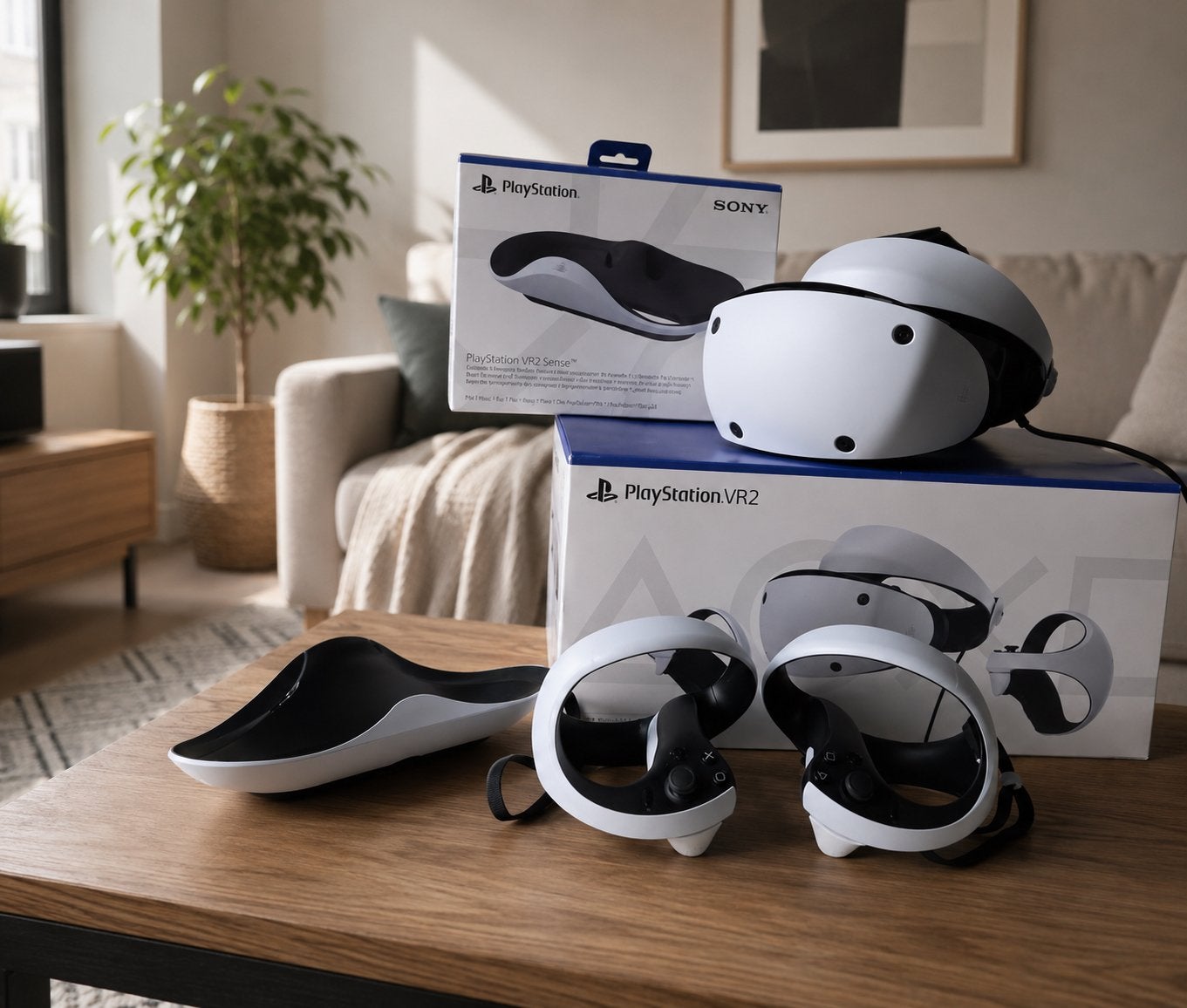 PSVR2 met oplaadstation - Gebruikt, Spelcomputers en Games, Virtual Reality, Ophalen of Verzenden, Gebruikt, VR-bril, Sony PlayStation