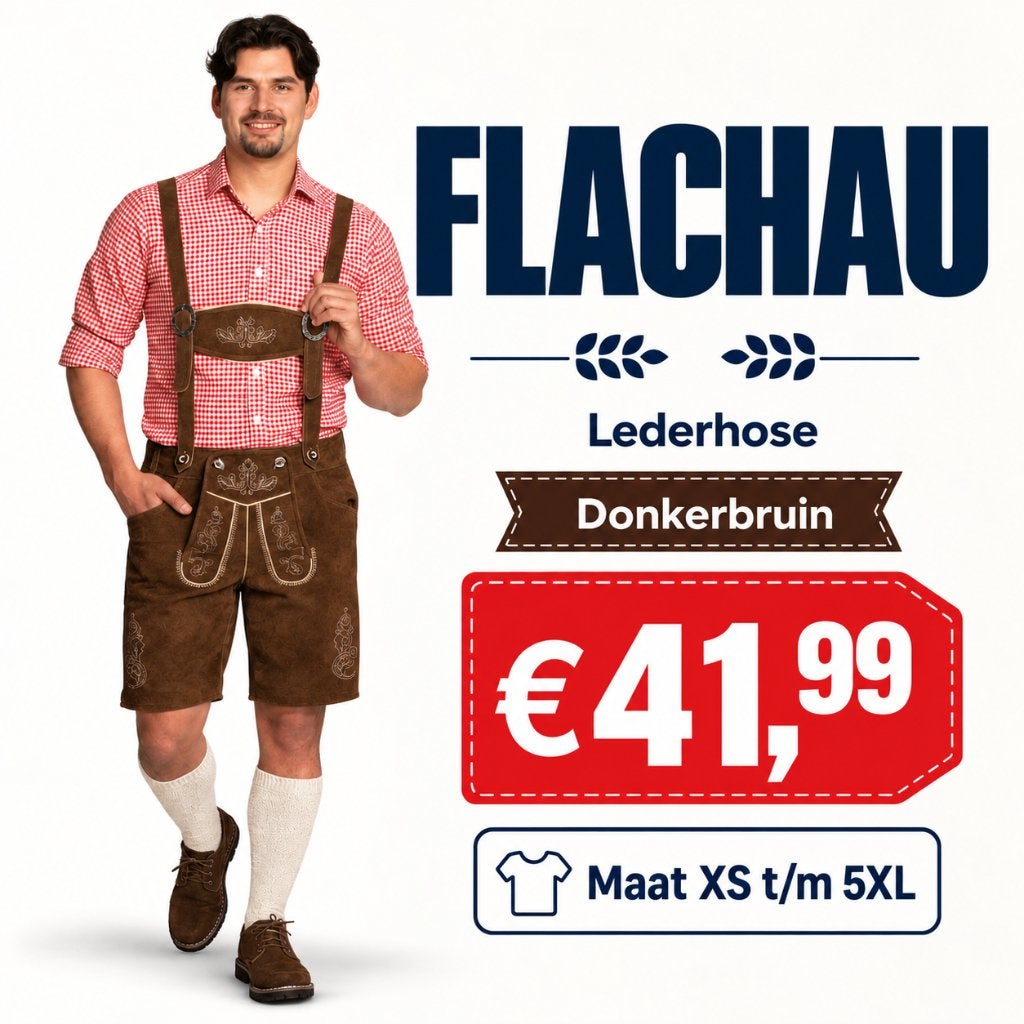 Echt rundleren lederhose - €41,99 - OP=OP, Kleding | Heren, Verzenden, Nieuw, Overige maten, Overige thema's