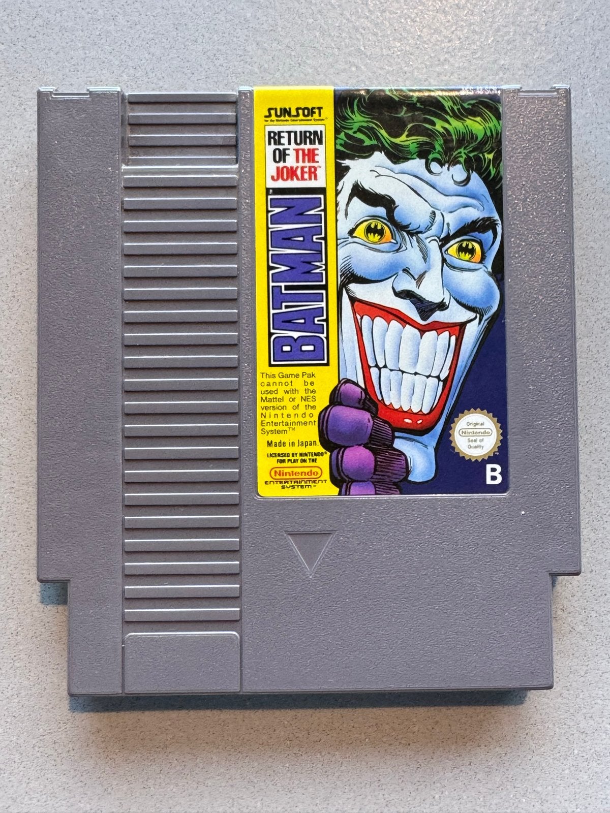 Batman: Return of the Joker NES Game Cartridge, Spelcomputers en Games, Avontuur en Actie, Gebruikt, 1 speler, Ophalen of Verzenden