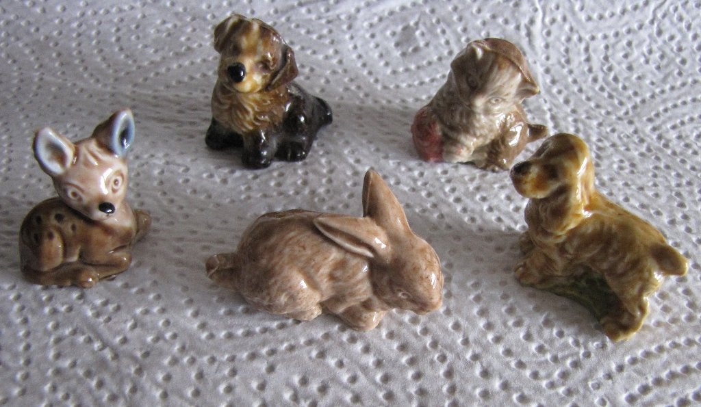 Wade England Whimsies set 1 compleet is 5 beeldjes, Verzamelen, Ophalen, Zo goed als nieuw, Dier