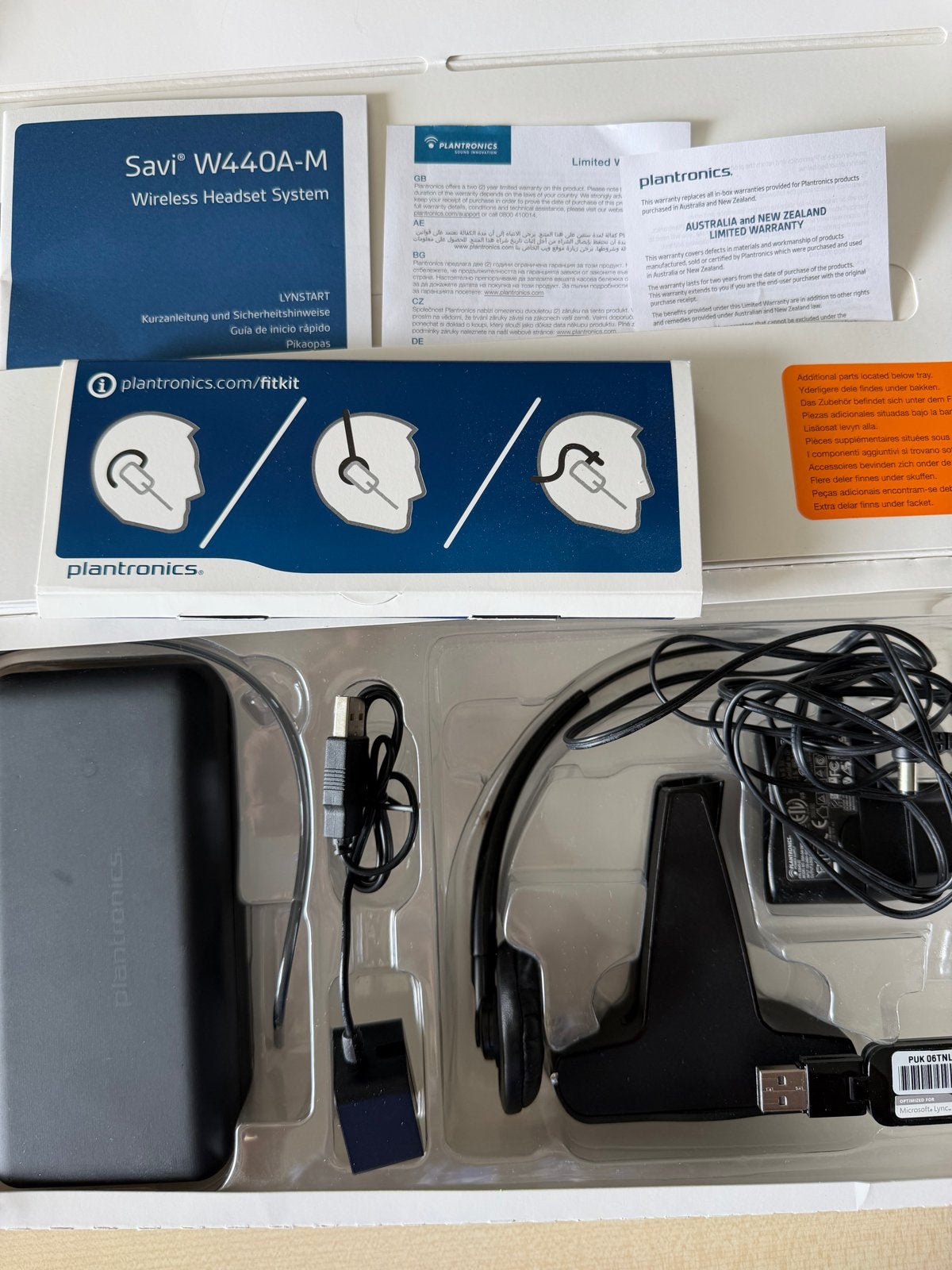 Plantronics Savi W440A-M Draadloos Headset Systeem, Overige merken, In-ear, Bluetooth, Ophalen of Verzenden