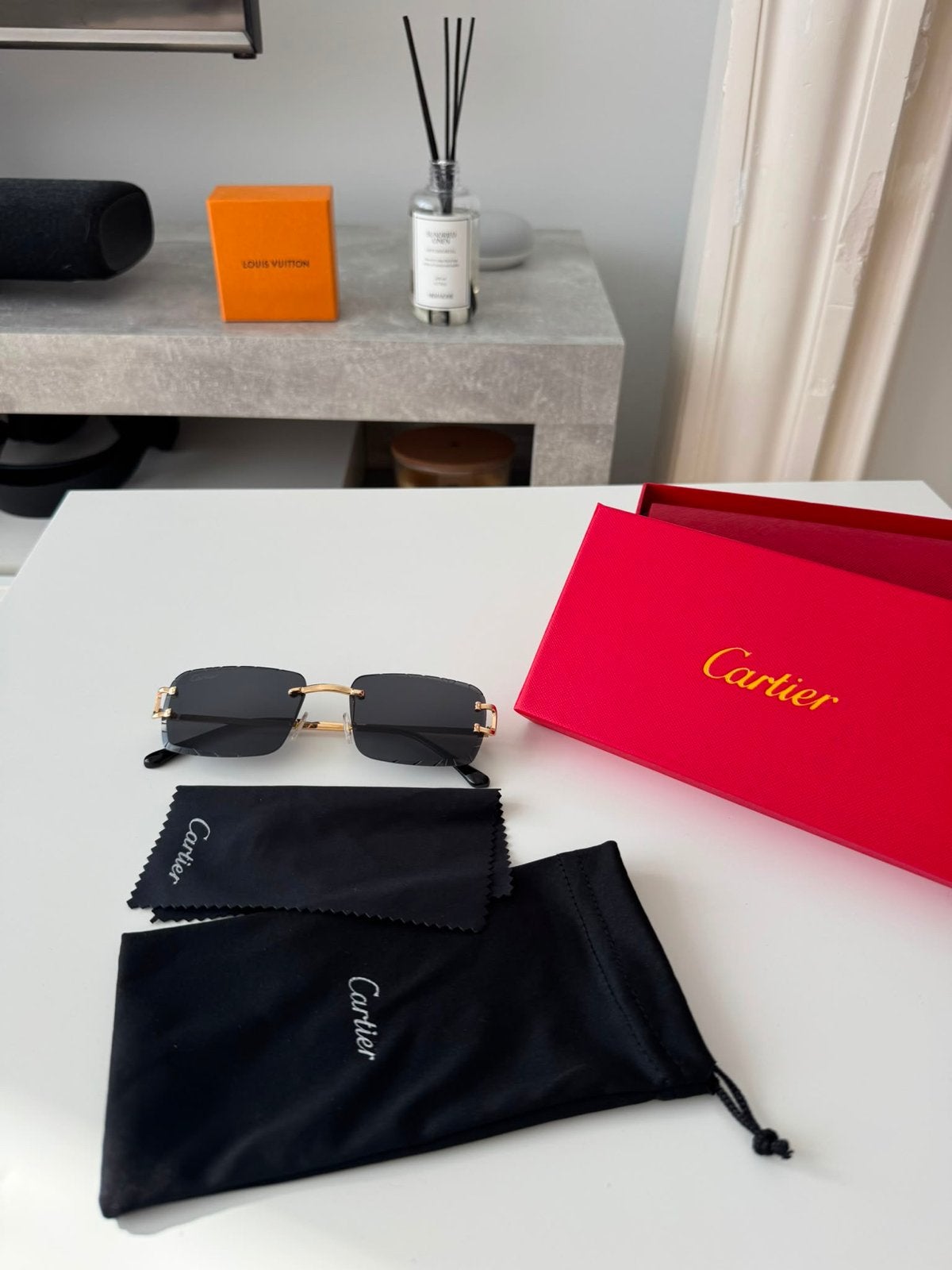 Cartier Zonnebril - Zwart, Overige merken, Zonnebril, Verzenden, Zwart