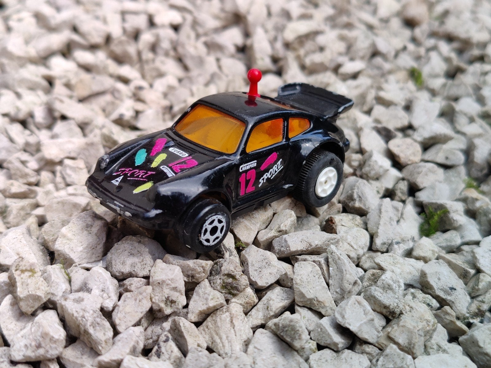Majorette Motors Porsche 911 ZWART, Ophalen of Verzenden, Zo goed als nieuw