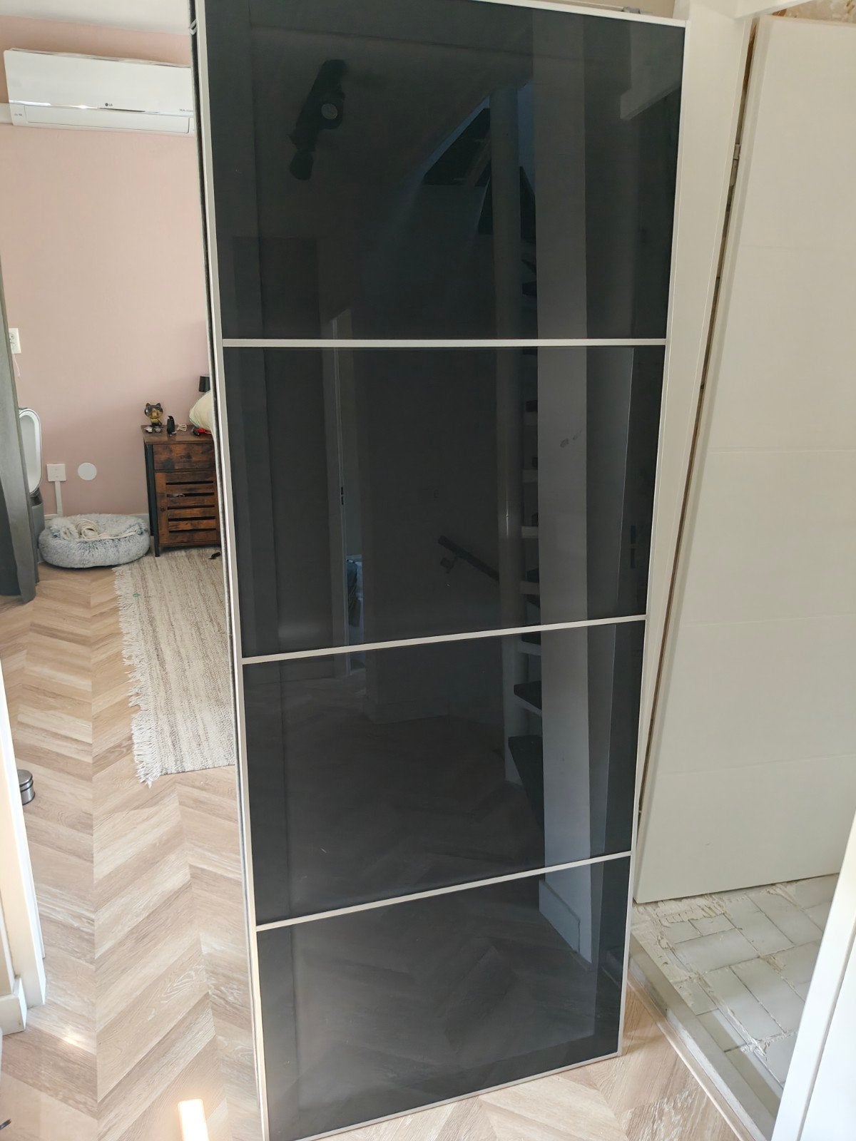 Ikea Pax kastdeur  zwart glas, 200 cm of meer, 50 tot 100 cm, Ophalen of Verzenden, Glas