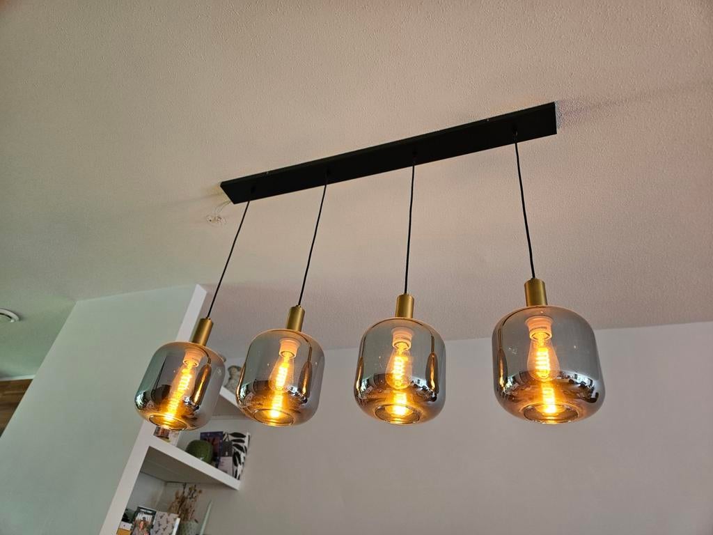 Mooie eettafel (hang) lamp, Huis en Inrichting, Lampen | Hanglampen, Ophalen, Zo goed als nieuw, 50 tot 75 cm