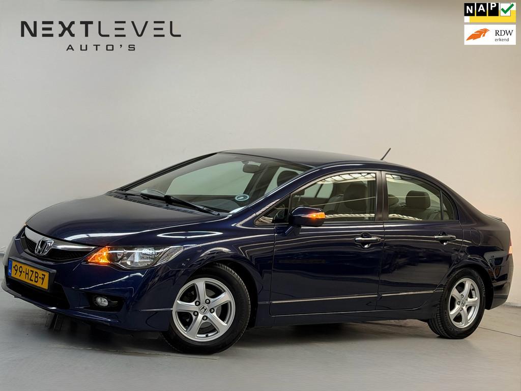 Honda Civic 1.3 Hybrid Elegance Automaat Airco Cruise Stoelv, Auto's, Honda, Gebruikt, Beige, Blauw, Bedrijf
