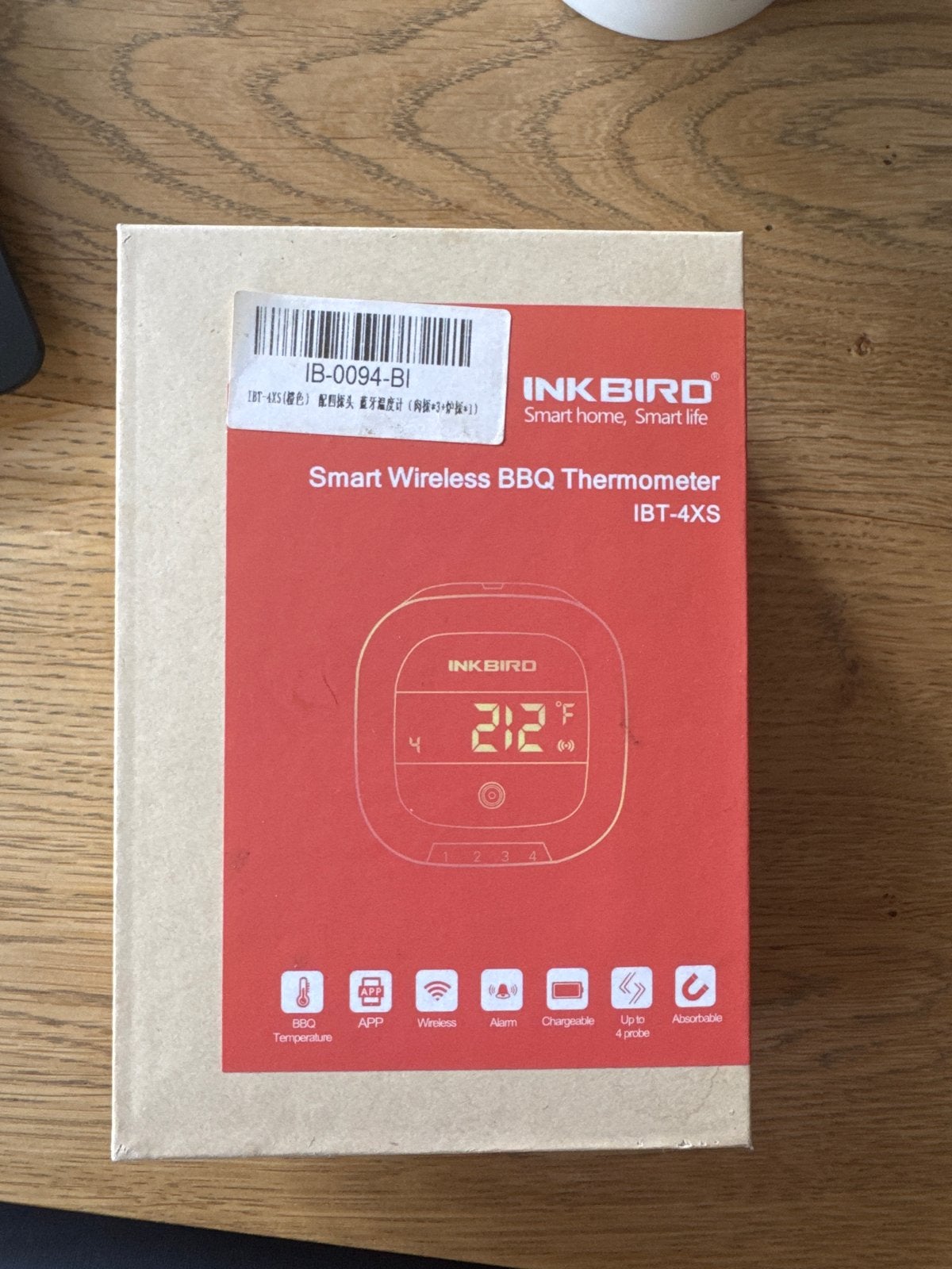 Inkbird IBT-4XS Smart Draadloze BBQ Thermometer, Ophalen of Verzenden, Gebruikt