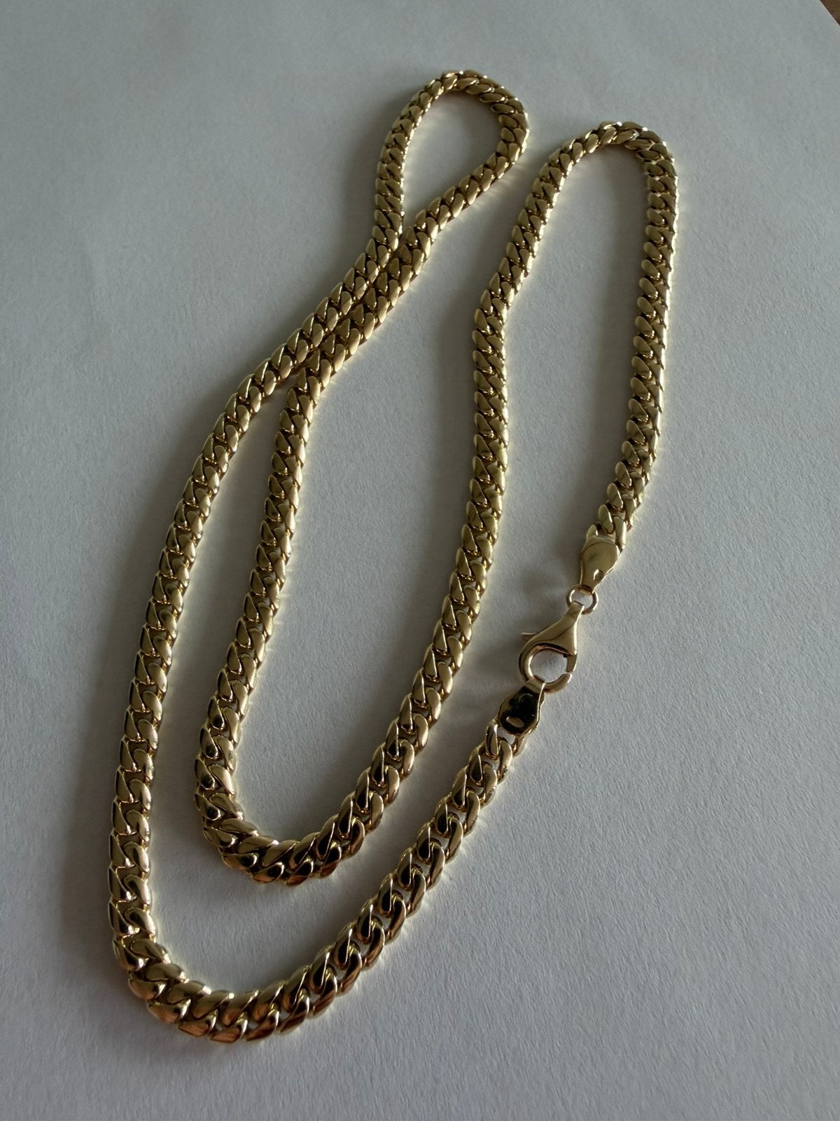 Massieve 14k gouden cuban ketting, Sieraden, Tassen en Uiterlijk, Kettingen, Ophalen, Nieuw, Goud, Goud