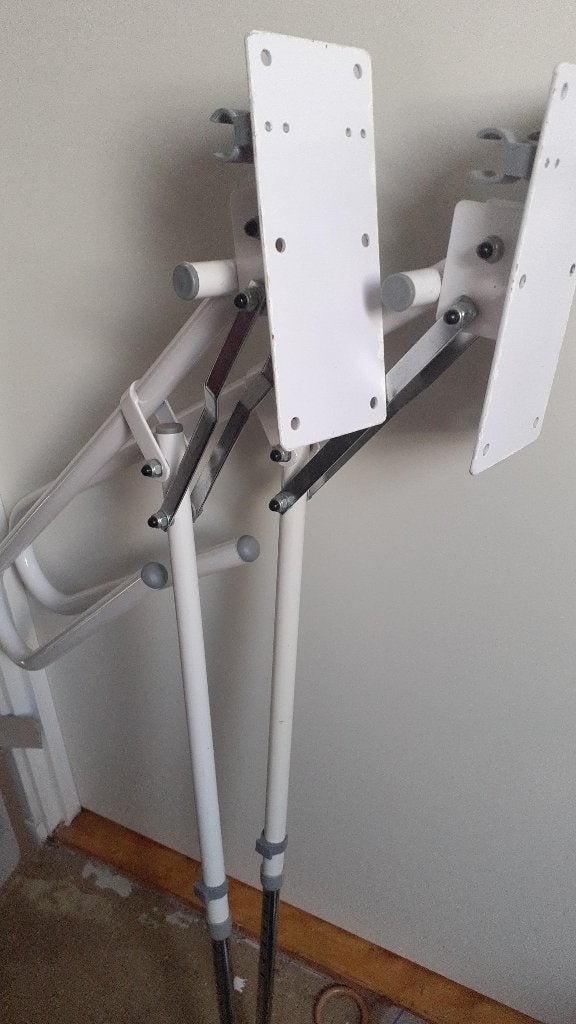 grote stevige toiletbeugel met steunvoet 2x invalidentoilet, Niet bekend, Wit, Overige typen, Zo goed als nieuw