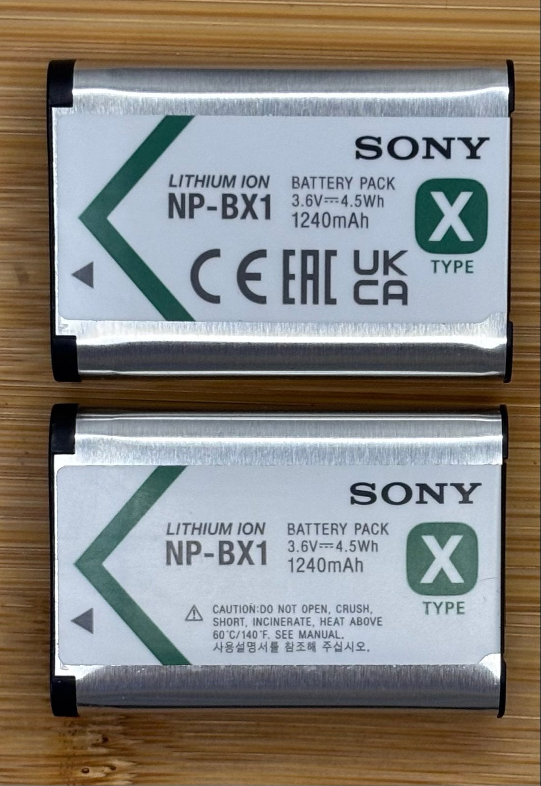 2x Sony NP-BX1 Lithium Ion Batterijen met Beschermhoesjes, Audio, Tv en Foto, Zo goed als nieuw, Sony, Accu