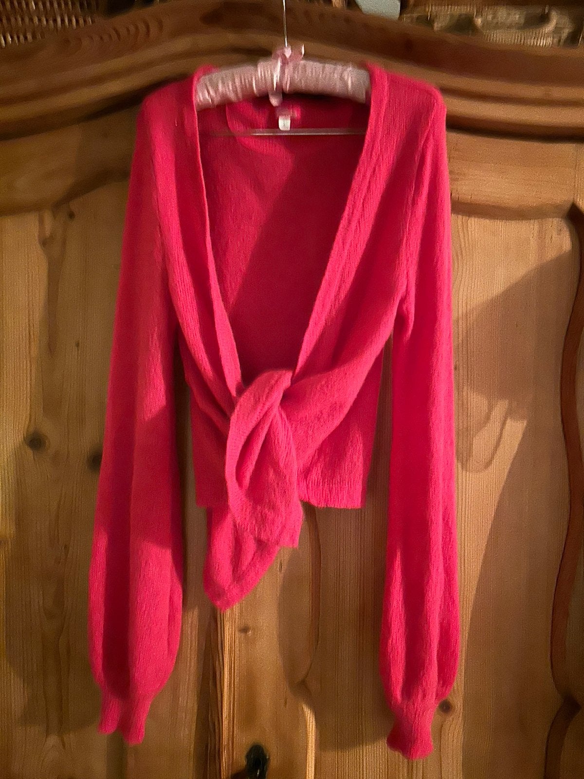 Fuchsia roze Tante Betsy wikkelvest overslagvest Maat S, Kleding | Dames, Truien en Vesten, Ophalen of Verzenden, Maat 36 (S)
