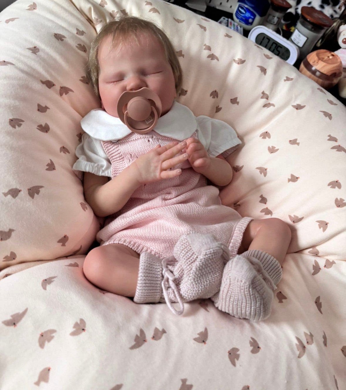 Reborn baby quinlyn, Ophalen of Verzenden, Nieuw, Pop, Levensecht of Reborn